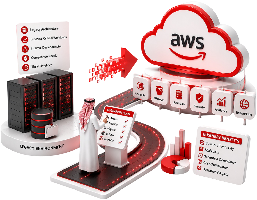 AWS migration for businesses and enterprises in Saudi Arabia