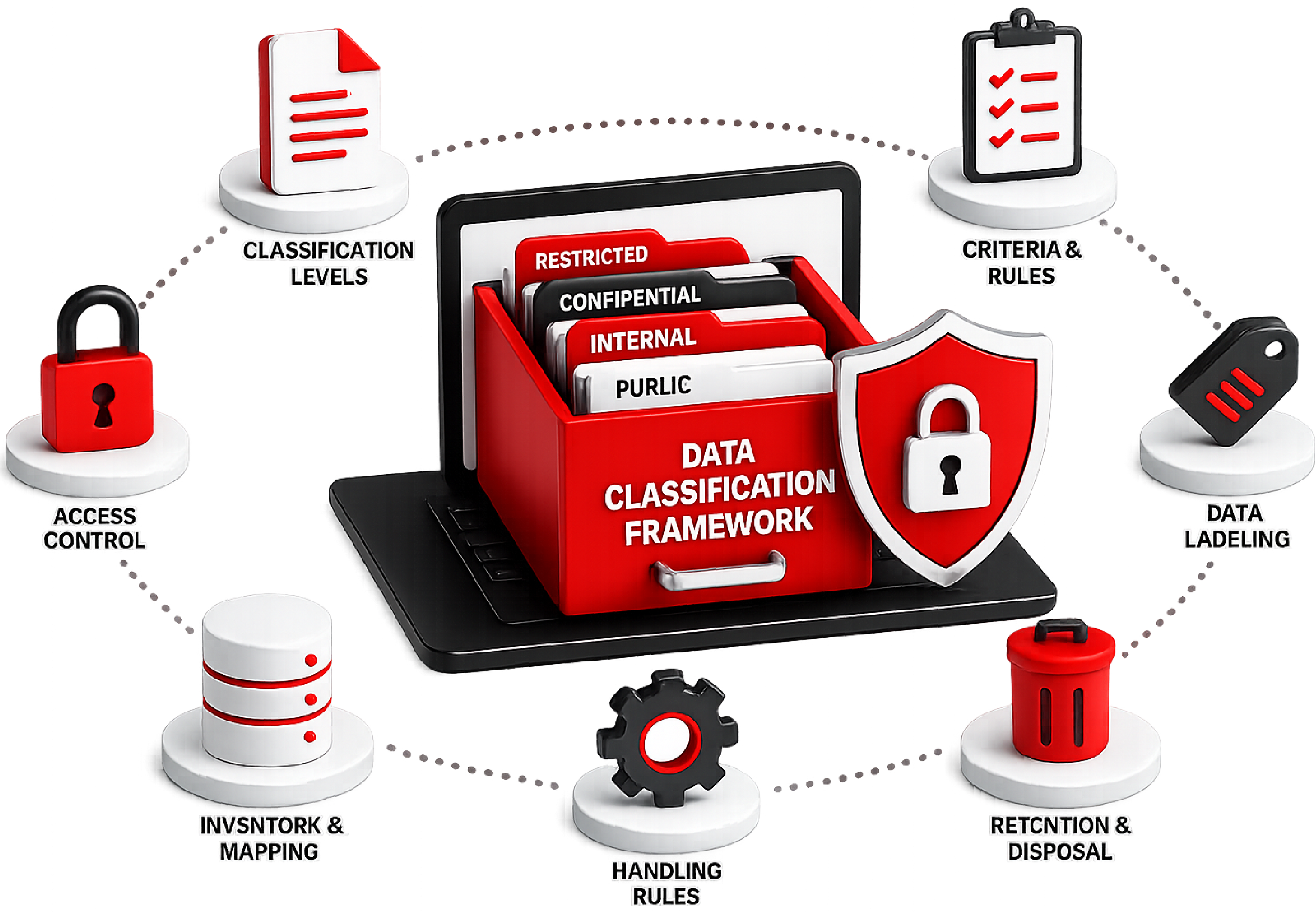 Data classification levels and handling rules