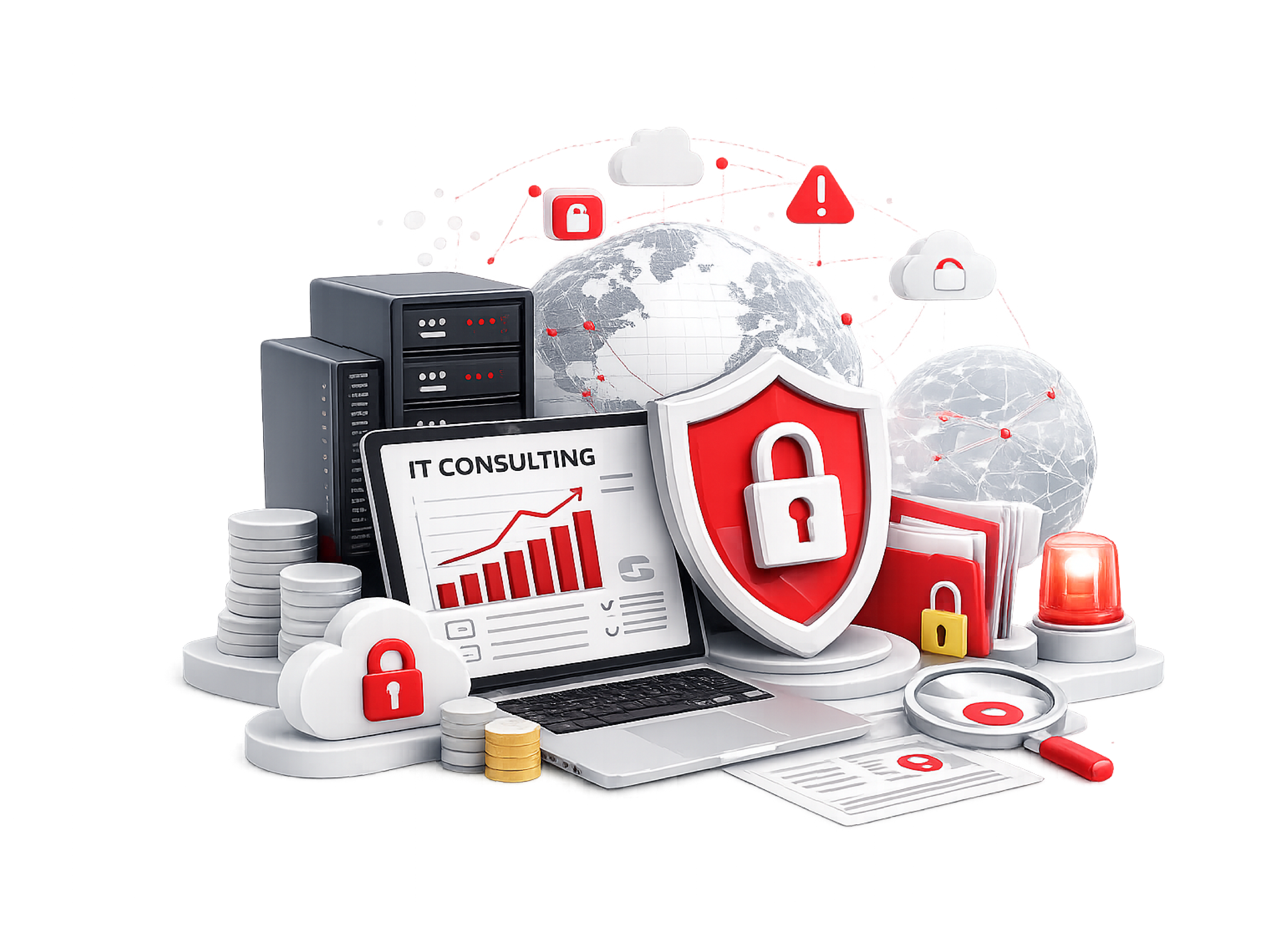 3D Cybersecurity Graphic