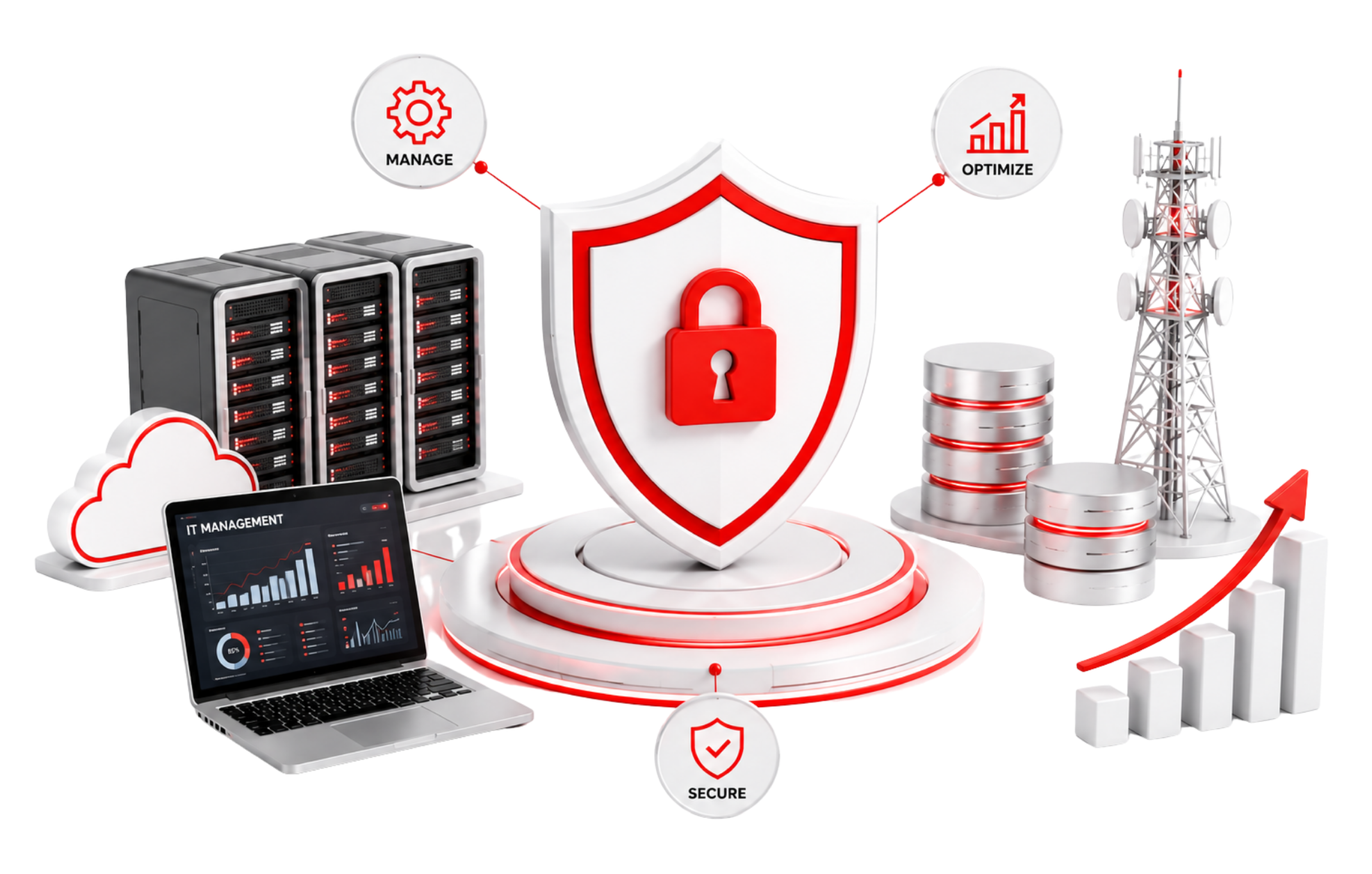 3D Cybersecurity Graphic