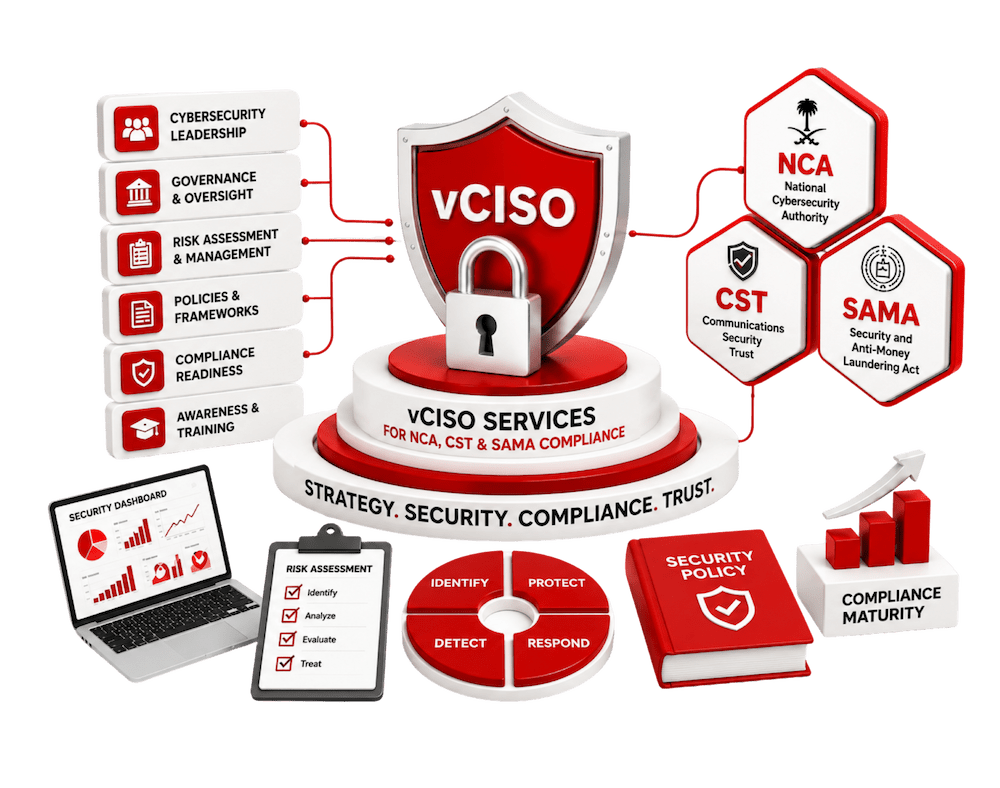 vCISO Services for NCA, CST & SAMA